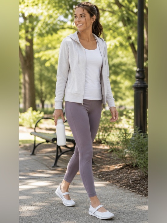 Danskin Now Shoes - Danskin Now Molly White Mary Jane Walking Sneakers Mesh Hook & Loop Size 10